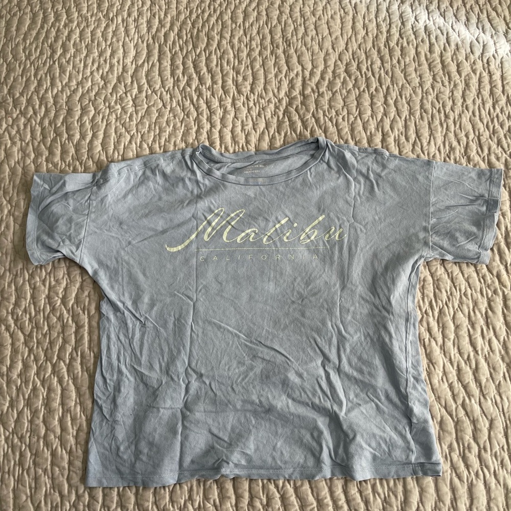 Light Blue Malibu Cropped T-Shirt